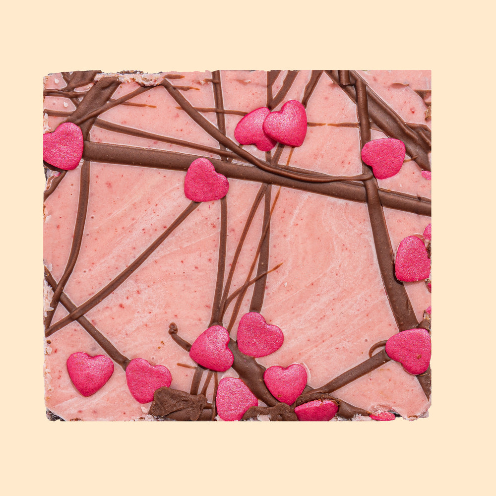 Valentines Strawberry Nutella Brownie