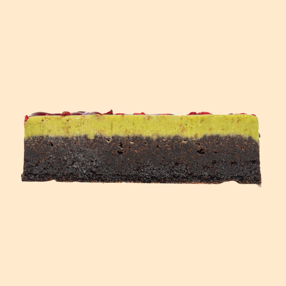 Matcha Raspberry Brownie
